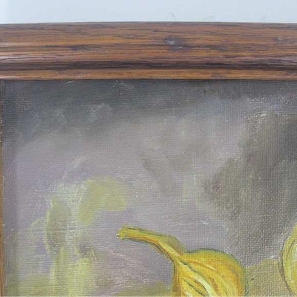 Vintage Original Still Life Painting Signed by Artist Framed Oil on Canvas Kitch - Picture 7 of 9